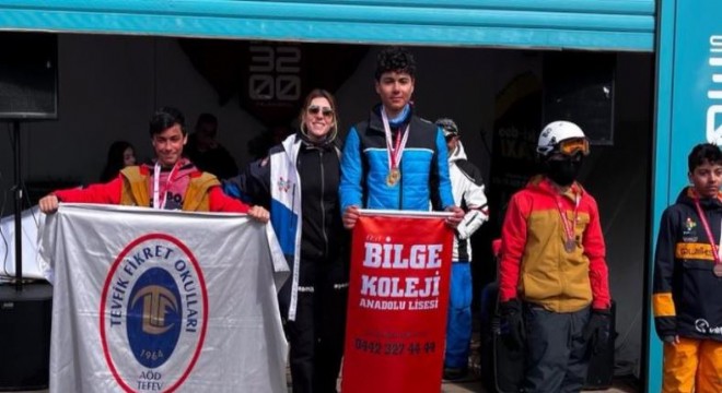 Okullar Arası Snowboardda Erzurum'un gururu oldu