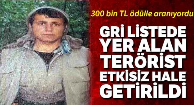 Öldürülen 5 teröristten biri Gri Liste'de