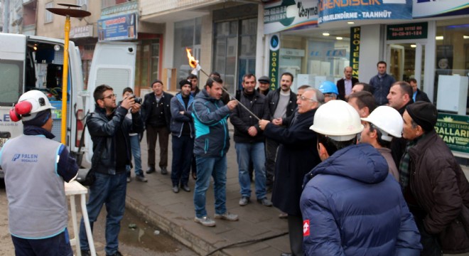 Oltu'da doğalgaz sevinci