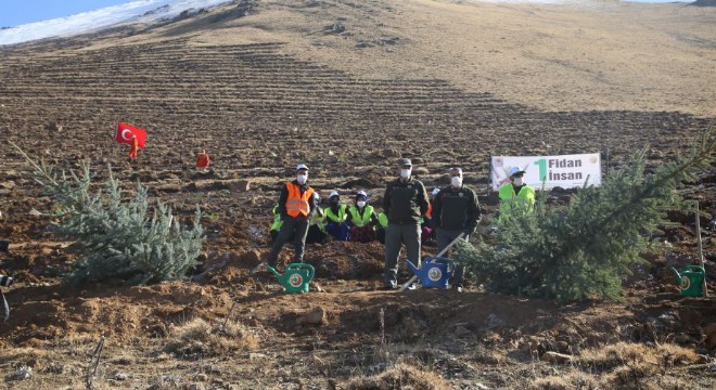 Palandöken'de 2 bin 500 fidan toprakla buluştu
