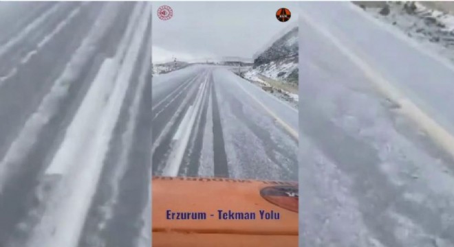 Palandöken'e yılın ilk karı düştü