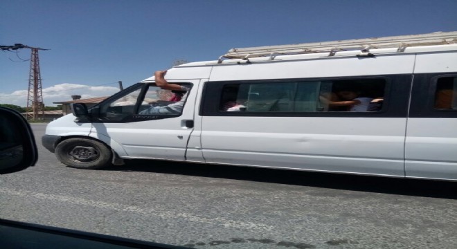 Şehirler arası yolda tehlikeli yolculuk