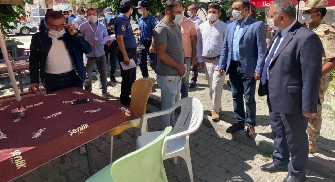 Şenkaya'da Covid denetimi
