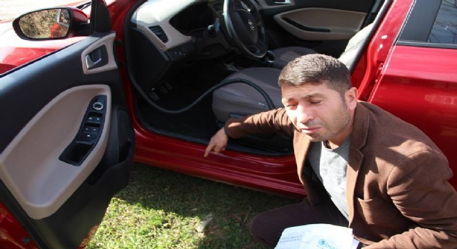 Sıfır kilometre aldığı araç boyalı çıktı