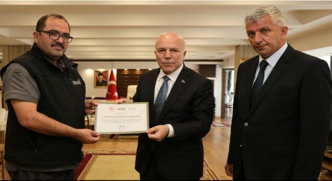 Soylu'dan Büyükşehir'e teşekkür belgesi