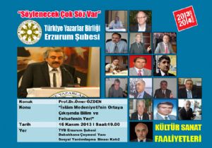 TYB sohbet etkinlikleri başlıyor