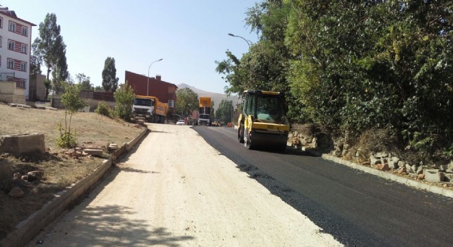 Tekman'da asfalt çalışması