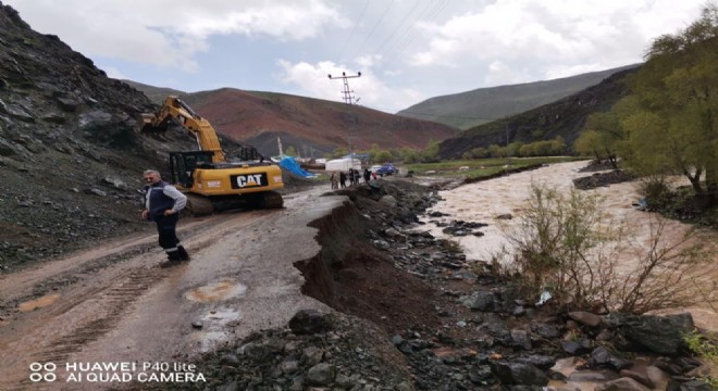 Tekman'da sağanak yağış taşkına yol açtı