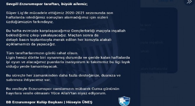 Üneş: ‘İnşallah beklediğimiz çıkışı yakalayacağız'
