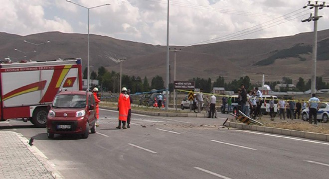 Uzundere'de trafik kazası: 1 ölü, 5 yaralı