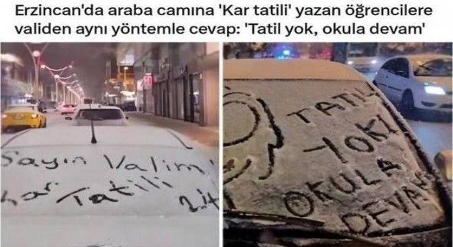 Vali'den öğrenciye kar tatili cevabı