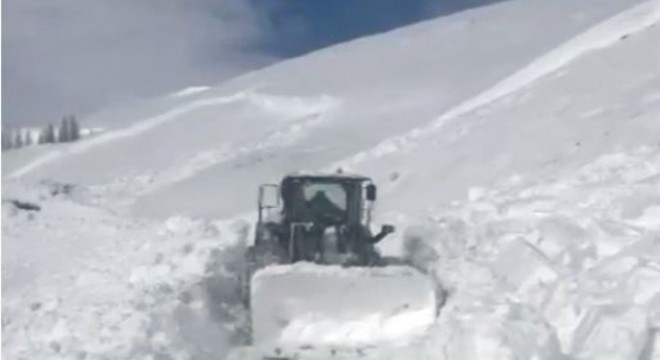 Varto'da köy yoluna çığ düştü