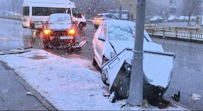 Yağış kazayı beraberinde getirdi