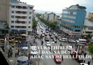 Erzurum otomobil sayısında 26'ıncı sırada