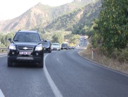 Ada konvoy eşliğinde uğurlandı