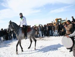 Davul-zurna sesiyle oynayan at ilgi odağı oldu