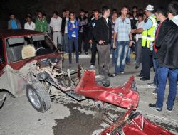Gümüşhane yolunda zincirleme trafik kazası 