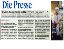 Görmez, Die Presse'ye konuştu