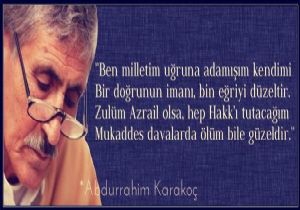 DABKON: ‘Karakoç'u rahmetle anıyoruz'