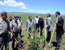 Kars Yolu ağaçlandırılıyor