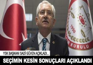 Kesin seçim sonuçları açıklandı