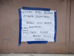 ‘Lütfen bu eşyaları çalmayın'