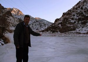 Narman Çayı dondu