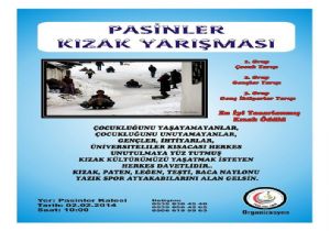 Pasinler, Kızak Yarışması'na hazırlanıyor