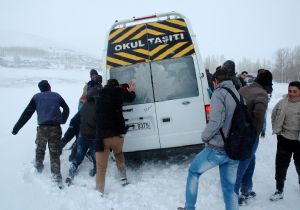 Taşımalı eğitimde kar çilesi